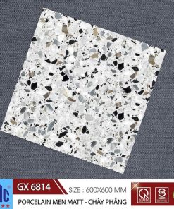 Gạch lát nền giả ganito màu vàng trắng 60×60 CMC GX 6814