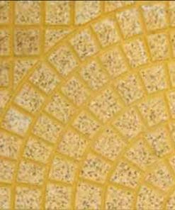 Gạch lát vỉa hè rẻ quạt màu vàng