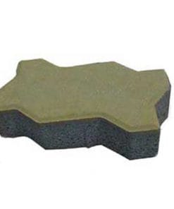 Gạch lát vỉa hè tự chèn block hình zic zac màu ghi