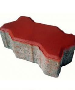 Gạch lát vỉa hè tự chèn block ziczac màu đỏ