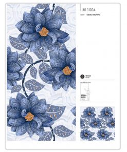 Gạch nhập khẩu Ấn Độ 120x240cm hoa xam dương M1004