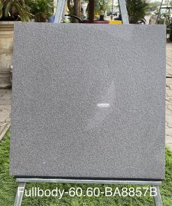 Gạch nhập khẩu Ấn Độ 60x60cm vân đá sần ghi đậm BA8857A