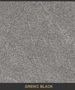 Gạch nhập khẩu Ấn Độ 80x80cm màu xám đen Grenic Black