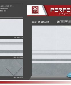 Gạch ốp lát 30x60cm Hoàn Mỹ Perfetto vân đá ghi 2711-2712