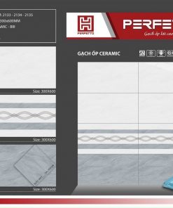 Gạch ốp lát 30x60cm Hoàn Mỹ Perfetto vân đá ghi xanh 2133-2134