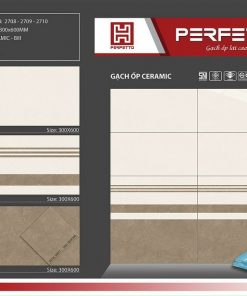 Gạch ốp lát 30x60cm Hoàn Mỹ Perfetto vân đá nâu 2708-2709