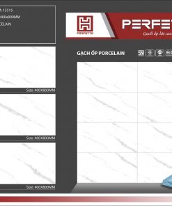 Gạch ốp lát 40×80 Hoàn Mỹ Perfetto vân khói 15515