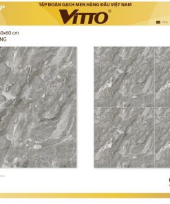 Gạch ốp lát 60×60 Vitto ghi vân đá 3044