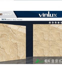 Gạch ốp lát 80×80 Vitto vân đá vàng đậm 9614