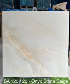 Gạch ốp lát  Ấn Độ 120x120cm vân đá xanh vàng Onyx Stone Beige