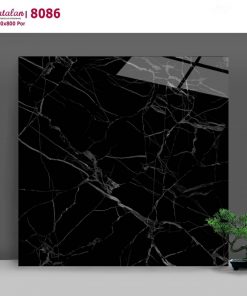 Gạch ốp lát  Catalan  đen chớp trắng 8086