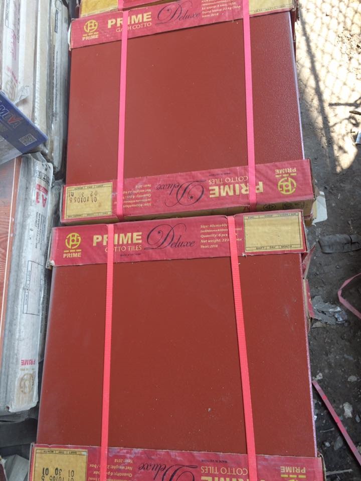 Gạch lát cotto Prime 40×40 màu đỏ 10202