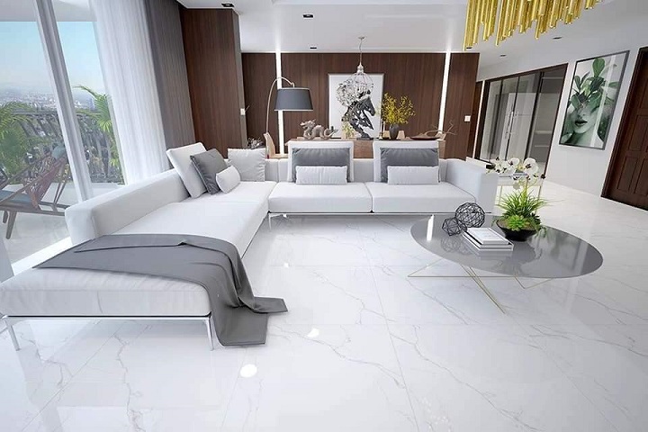 Gạch lát nền 80×80 CMC màu vân mây trắng khói MT 88005