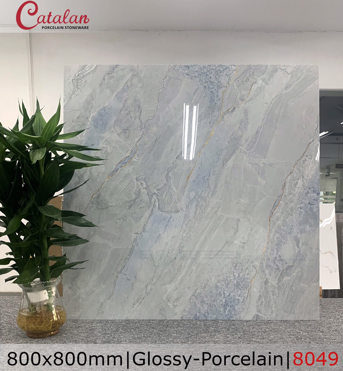 Gạch lát nền Catalan 80×80 vân đá xanh 8049