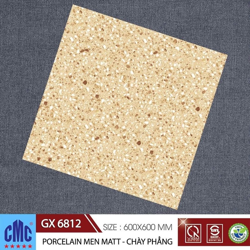 Gạch lát nền giả ganito màu vàng 60×60 CMC GX 6812