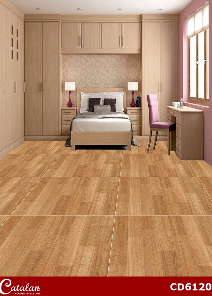 Gạch lát nền vân gỗ 60×60 Catalan 6120