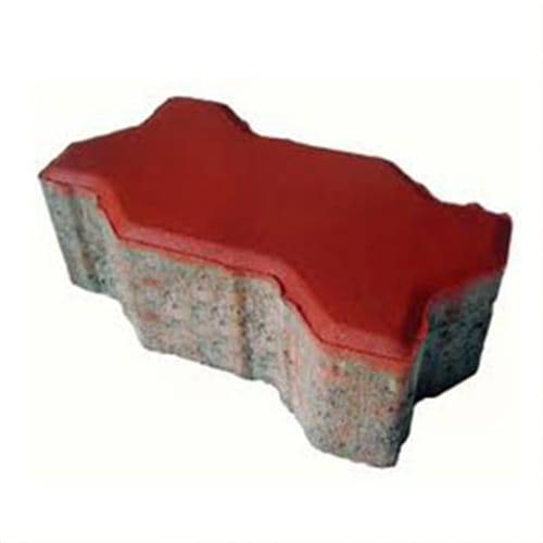 Gạch lát vỉa hè tự chèn block ziczac màu đỏ