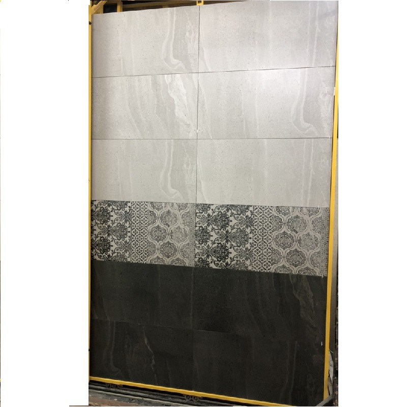 Gạch nhập khẩu Ấn Độ 40x80cm ghi xám HM077