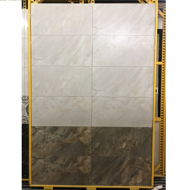 Gạch nhập khẩu Ấn Độ 40x80cm vân đá nâu đậm HM081