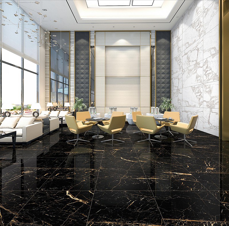 Gạch nhập khẩu Ấn Độ 60×120 Golden Black