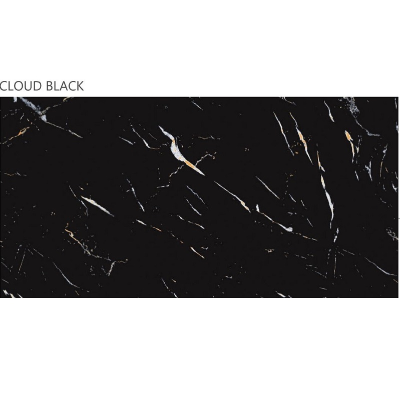 Gạch nhập khẩu Ấn Độ 60x120cm đen chớp trắng Cloud Black