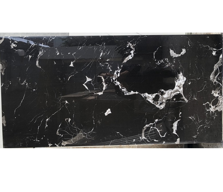 Gạch nhập khẩu Ấn Độ 60x120cm đen chớp trắng HM20