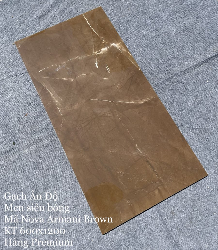 Gạch nhập khẩu Ấn Độ 60x120cm Nova Arami Brown