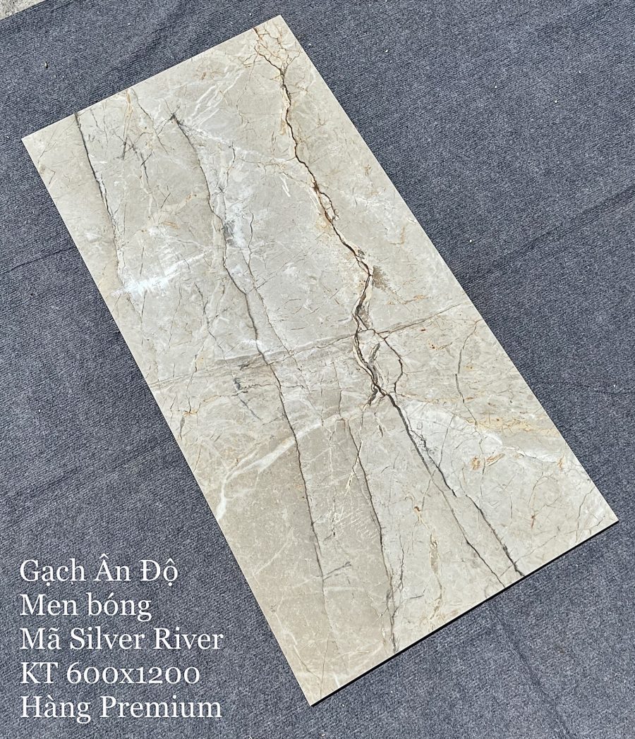 Gạch nhập khẩu Ấn Độ 60x120cm Silver River