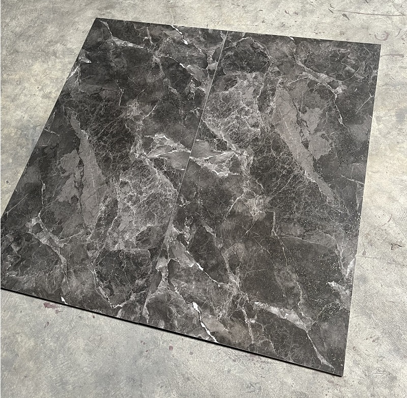 Gạch nhập khẩu Ấn Độ 60x120cm vân đá đen trắng 12203