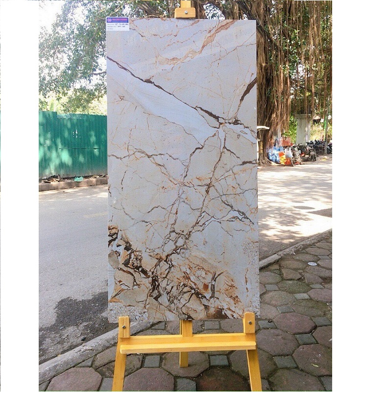 Gạch nhập khẩu Ấn Độ 60x120cm vân đá vàng HM660