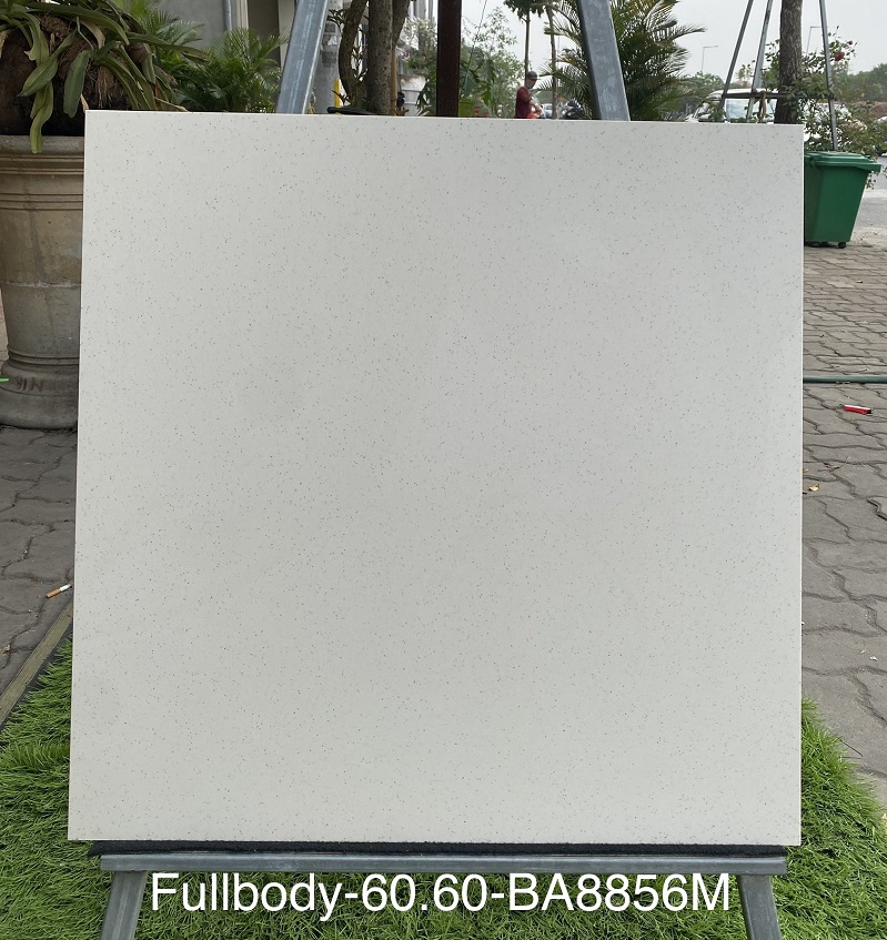 Gạch nhập khẩu Ấn Độ 60x60cm trắng chấm bi nhỏ BA8856M