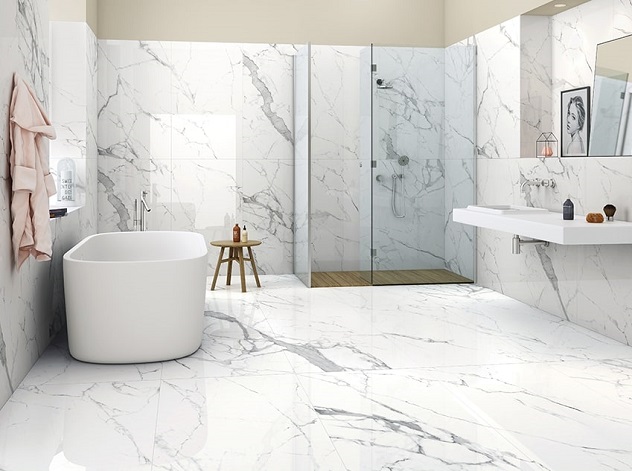 Gạch nhập khẩu Ấn Độ 80x80cm Glossy Satvario Gray