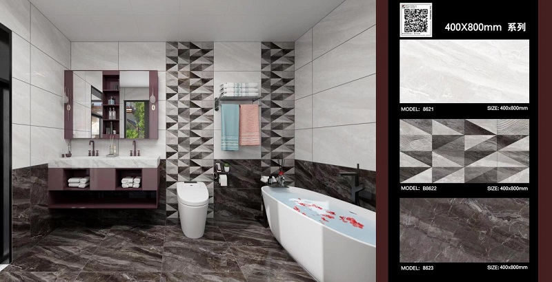 Gạch nhập khẩu Trung Quốc 40×80 vân đá nâu 8621-8622-8623