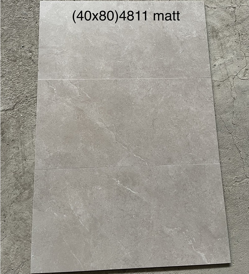 Gạch nhập khẩu Trung Quốc 40×80 vân đá xám nâu HM4811