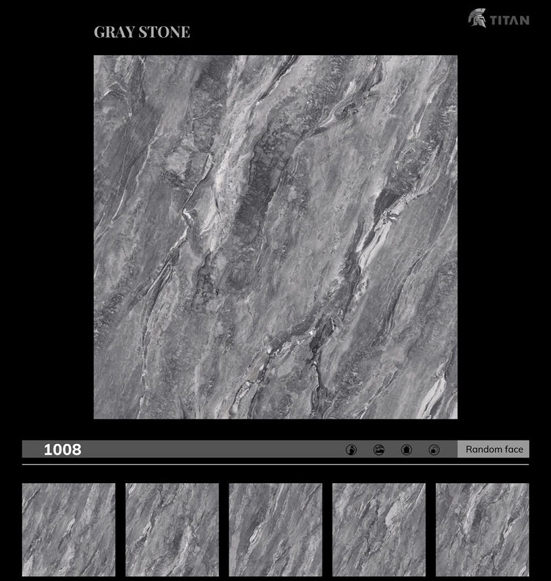 Gạch ốp lát 100×100 cm Catalan vân đá ghi lạnh 1008