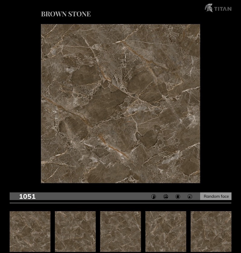 Gạch ốp lát 100×100 cm Catalan vân đá nâu 1051