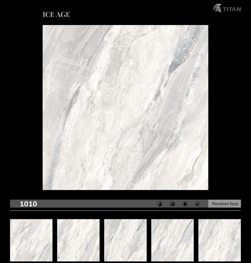 Gạch ốp lát 100×100 cm Catalan vân đá trắng pha ghi 1010