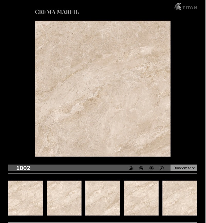 Gạch ốp lát 100×100 cm Catalan vân đá vàng kem 1002