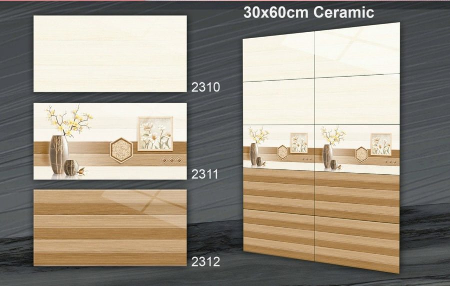 Gạch ốp lát 30×60 Tasa ke ngang vàng 2310-2311-2312