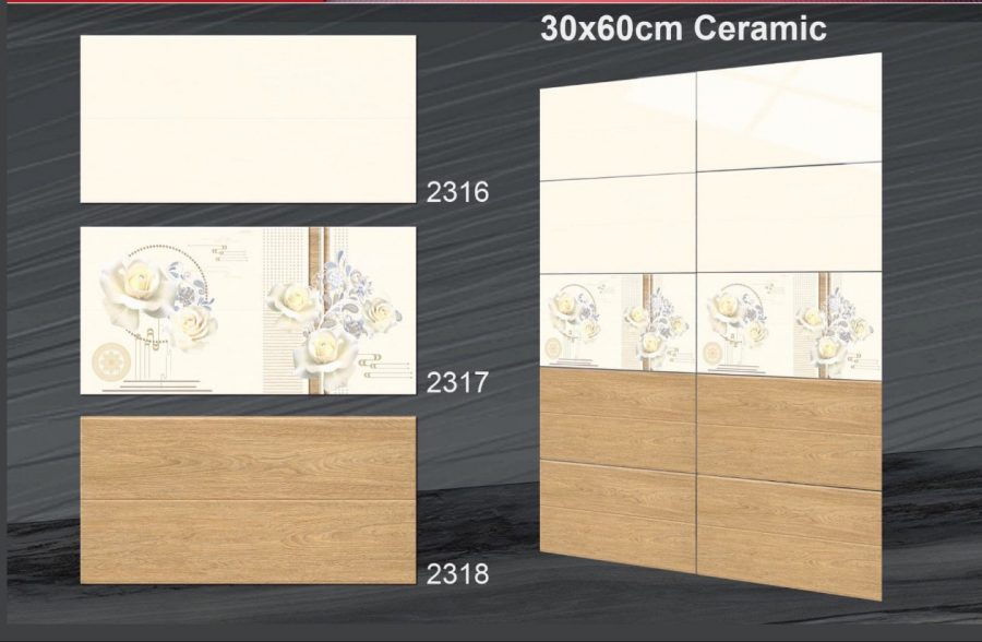 Gạch ốp lát 30×60 Tasa màu vân gỗ vàng 2316-2317-2318
