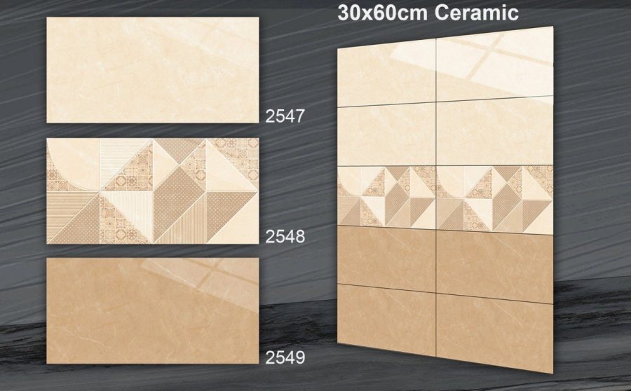 Gạch ốp lát 30×60 Tasa vân đá màu vàng 2547-2548-2549