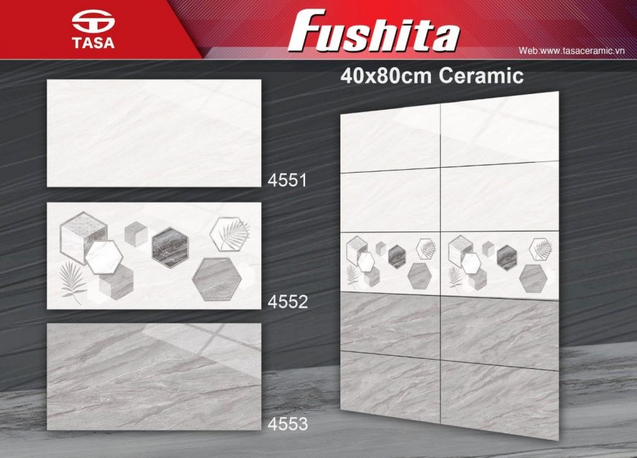Gạch ốp lát 40×80 TASA màu ghi 4551-4552-4553