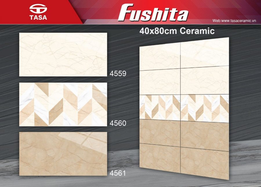 Gạch ốp lát 40×80 TASA màu vàng 4559-4560-4561