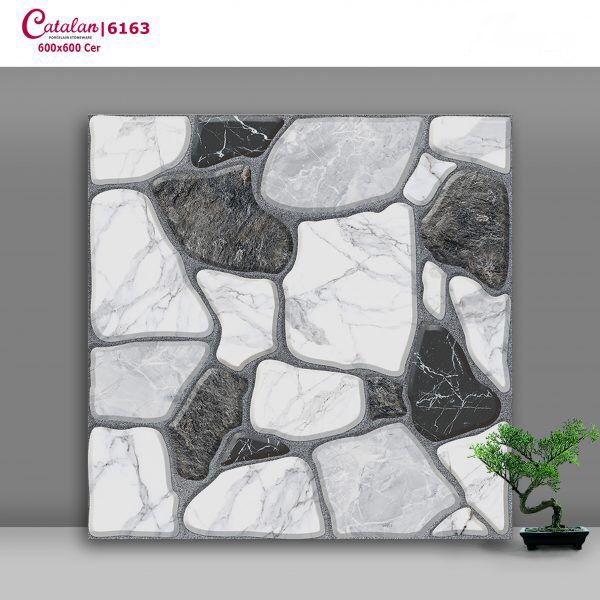Gạch ốp lát 60×60 cm Catalan giả sỏi 6163