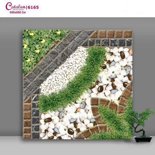 Gạch ốp lát 60×60 cm Catalan giả sỏi cỏ 6165