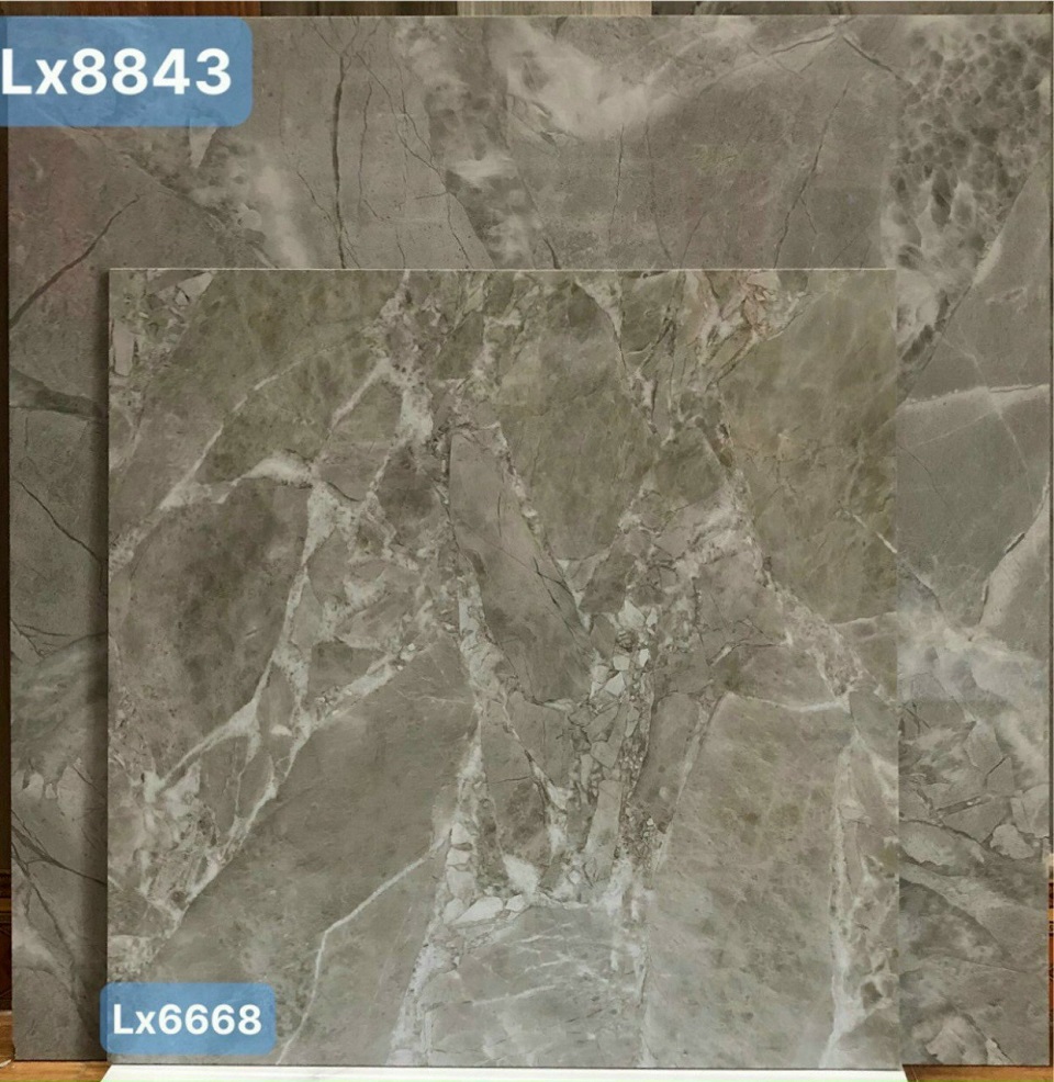Gạch ốp lát 60×60 màu ghi vân đá CMC LX 6668