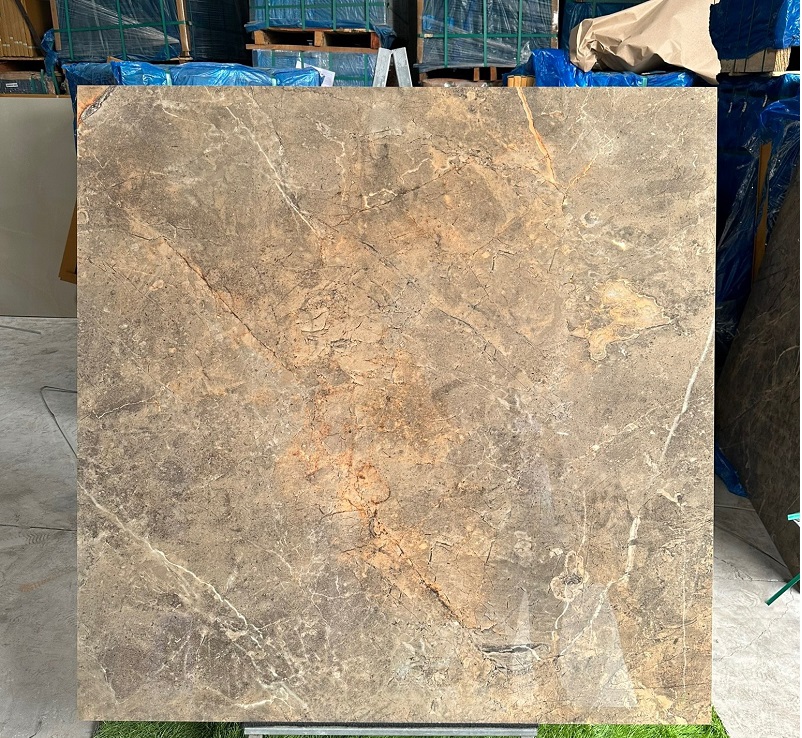 Gạch ốp lát  Ấn Độ 120x120cm vân đá nâu Fusion Brown