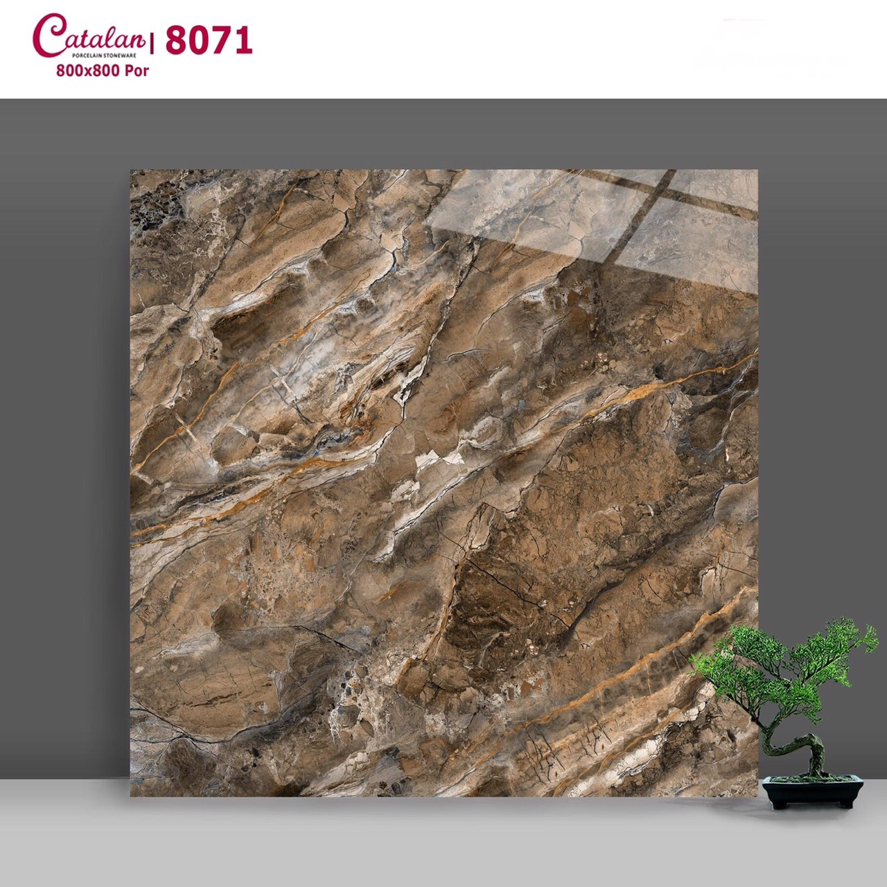 Gạch ốp lát  Catalan  vân đá chảy 8071