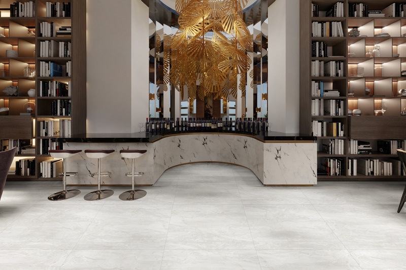 Gạch ốp lát men mờ vân đá trắng xám Đồng Tâm 80×80 GRANITE 8080ROME002-H+