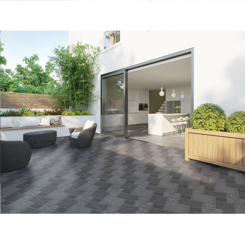 Gạch ốp lát sân vườn màu ghi 60x60cm Prime 9107